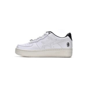 Bapesta Bathing Ape Bape Sta Low White Black 1H70-191-022