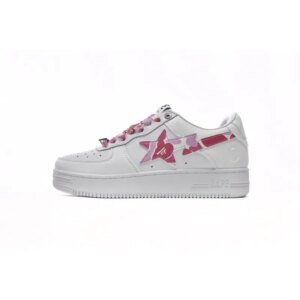 Bapesta A Bathing Ape Bape Sta Low White Red Camouflage 1H20-191-045