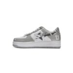 Bapesta A Bathing Ape Bape Sta Low White Grey Mirror Surface