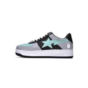 Bapesta Bathing Ape Bape Sta Low Grey Black 1H70-191-002