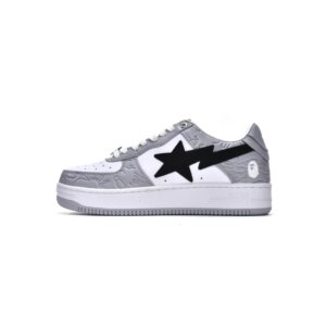 Bapesta Bathing Ape Bape Sta Low White Grey 1H70-191-002